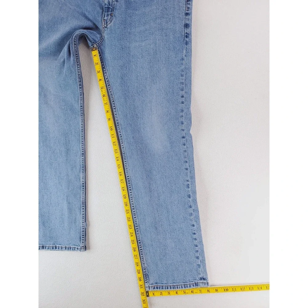 Levis 505 Jeans Mens 38x32 Blue Regular Straight Stone Wash Work Pants Red Tab